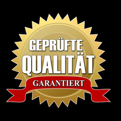 geprüfte qualität button