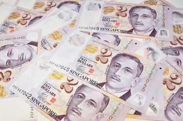 Singapore two dollar bills