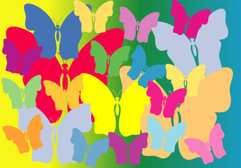 Background from butterflies