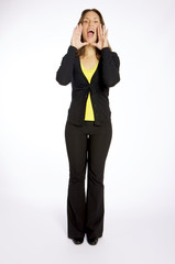 Fototapeta premium Screaming young woman