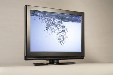 lcd tv with clipping path