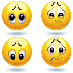 Sad smiling balls