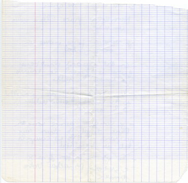 feuille de cahier d'&eacute;colier d&eacute;chir&eacute;e.