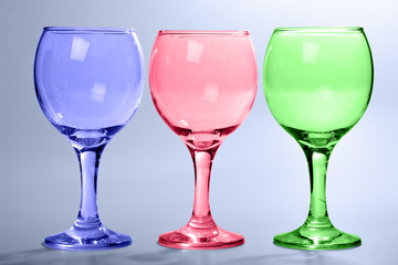 Multi-coloured glasses