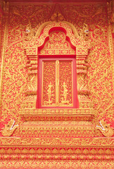 Windows of Buddhist church, Thailand