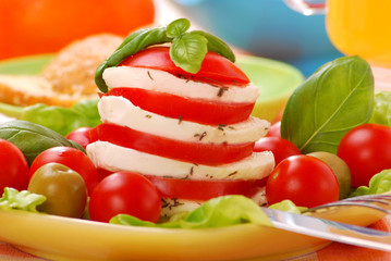 mozzarella with tomato
