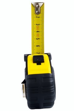 Measuring tape isolated on white background