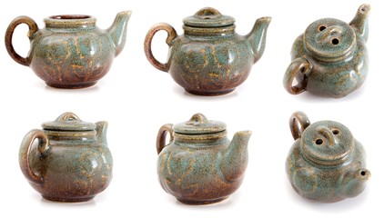 set of six ceramic kettle