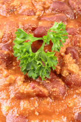 chili beans close up