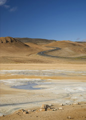 Hot mud pools iceland scandinavia Europe geothermal vulcanic