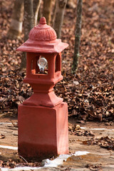 Fototapeta na wymiar Red Lantern in a Resort in India