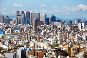 Fototapeta premium Tokyo, vue sur le quartier de Shinjuku