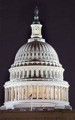 US Capitol Dome Close Up Night Washington DC
