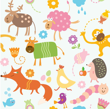 Seamless pattern for kids