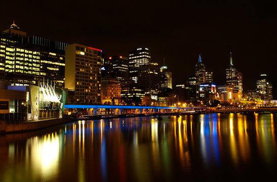 Melbourne Skyline At Night