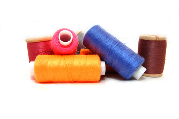 spools of colour thread