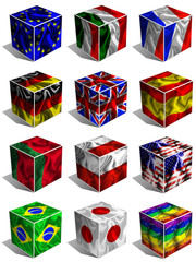 Bandiere cubo-Cube Flag-Drapeau Cube