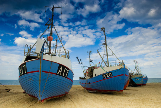 Fischerboote am Thorup Strand