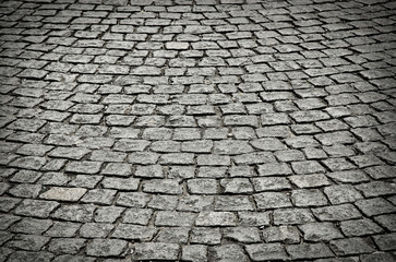 old cobblestone street.