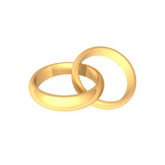 Two gold wedding rings.