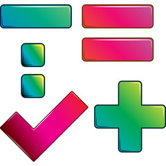 Fototapeta premium The set of arithmetic signs