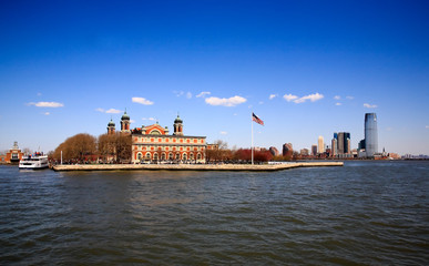 The main immigration building on Ellis Island