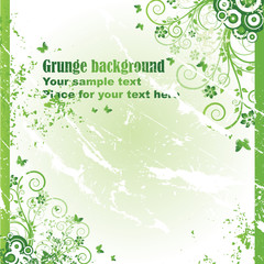 grunge floral background