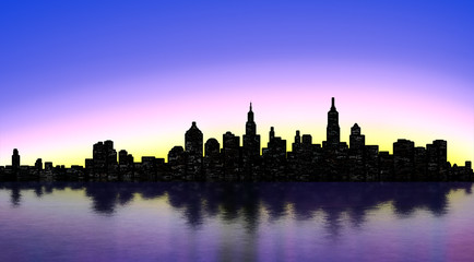 Fototapeta na wymiar New York silhouette