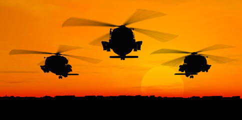 Fototapeta premium Helicopters