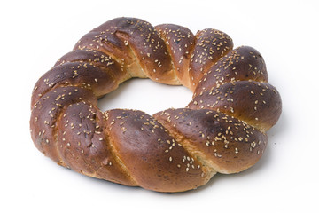 A loaf of challah bread for shabbat