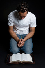 Man Reading Bible - 13443993
