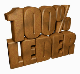 100% Leder Icon