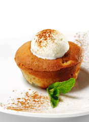 Dessert - Pear Charlotte with Ice Cream