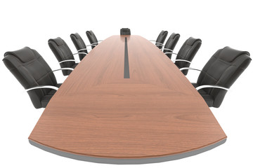 meeting room table and chair from the boss point of view