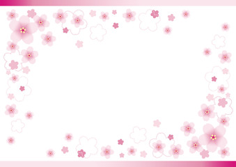 桜の花のフレーム