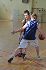 Naklejka premium basketball duel
