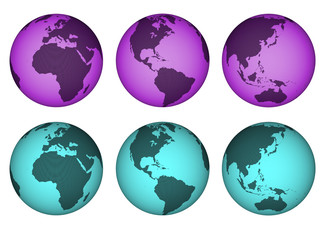 Plan&egrave;te Terre 3D monde