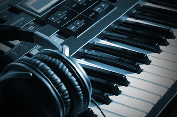 Vintage Synthesizer Keyboard