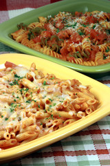 Exquisite  pasta with  fresh tomatoes sauce