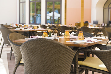 Outside restaurant