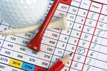 Golf Scorecard with Birdie