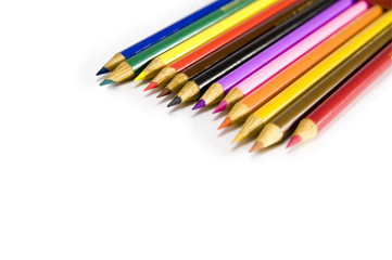 Fototapeta premium set of pencils on a white background