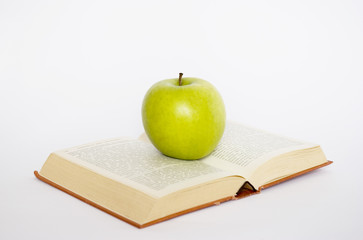 apple and book