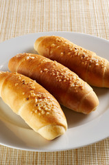 Group of salted bread rolls