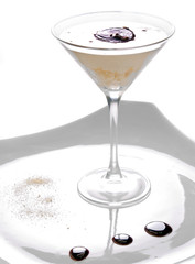 Mousse de arroz sabor horchata con chocolate. México.