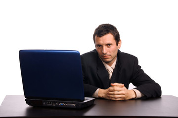 businessman with laptop