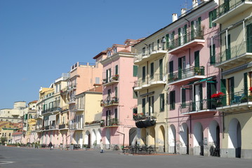 Obraz premium Imperia Oneglia - old fashioned Italian architecture