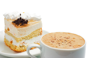 cup of coffee and desert