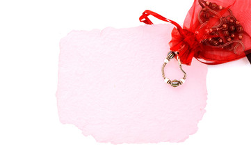 empty pink blank with jewelry