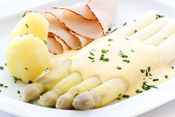 Spargel mit Schinken